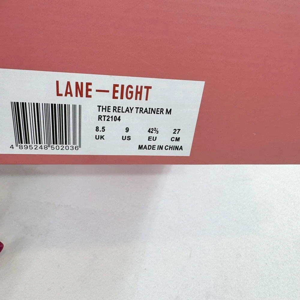 LANE EIGHT Relay Trainer Shoes Mens Size 9 Pink Athletic Running Sneakers RT2104